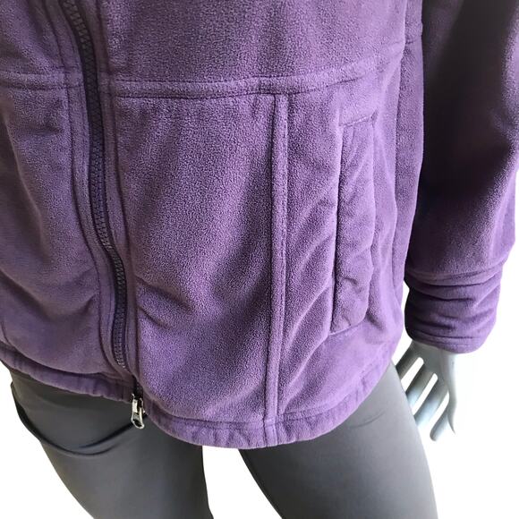 Eddie Bauer Fleece Full Zip Purple Jacket with Pockets Women's Size Small - Picture 2 of 6